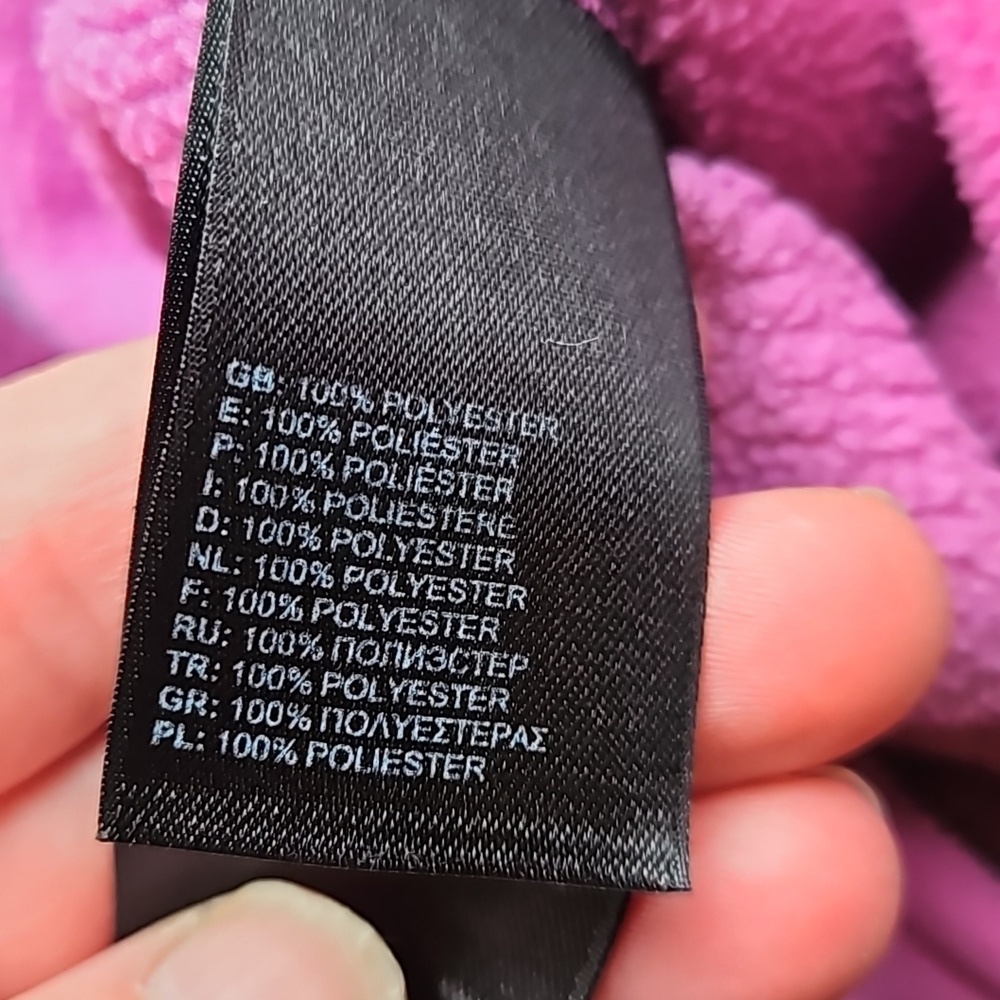 North Face Pink Purple Fleece Lined Lightweight Zip Up Jacket M (10/12) - Picture 8 of 10